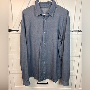 Men's LULULEMON Blue Button-Up Shirt size M